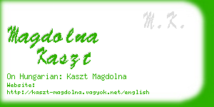 magdolna kaszt business card